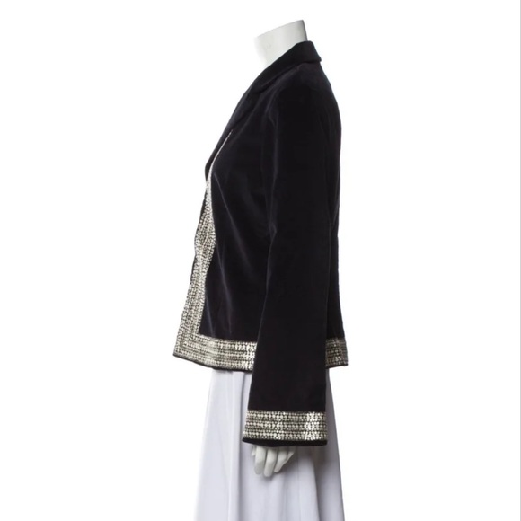 Tory Burch Elegant Black and Silver Women's Jacket - Picture 2 of 4